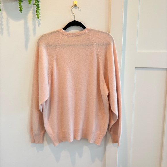 Boundary Water Vintage Made in Italy Angora Lambswool Blend Baby Pink Cardigan M - Picture 6 of 9